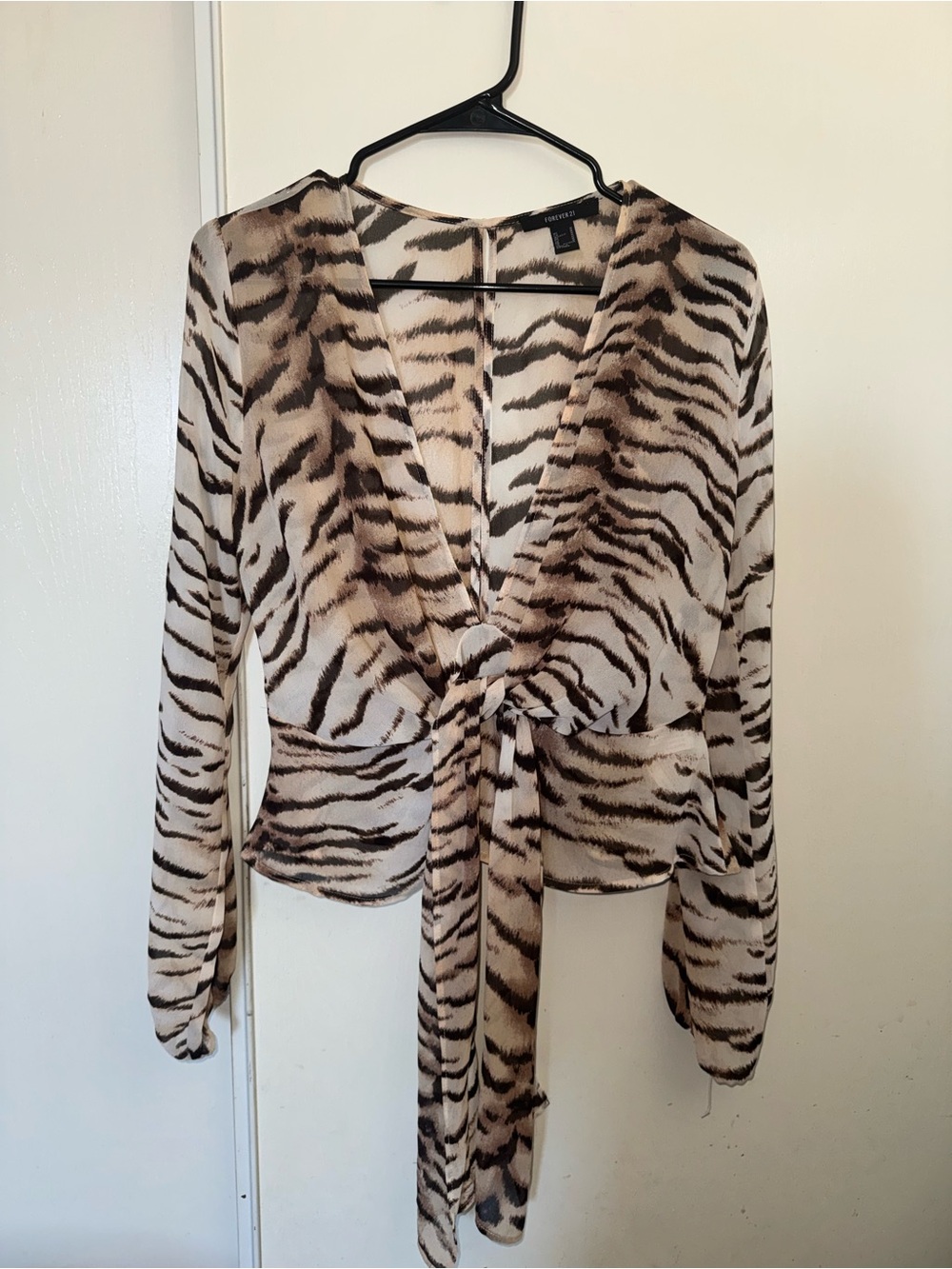 Women’s Animal Print  Top - Brown Tiger Stripe